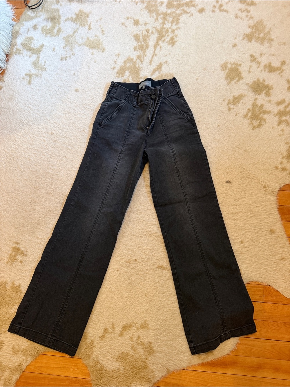 Wit & Wisdom Black High-Rise Wide Leg Jeans